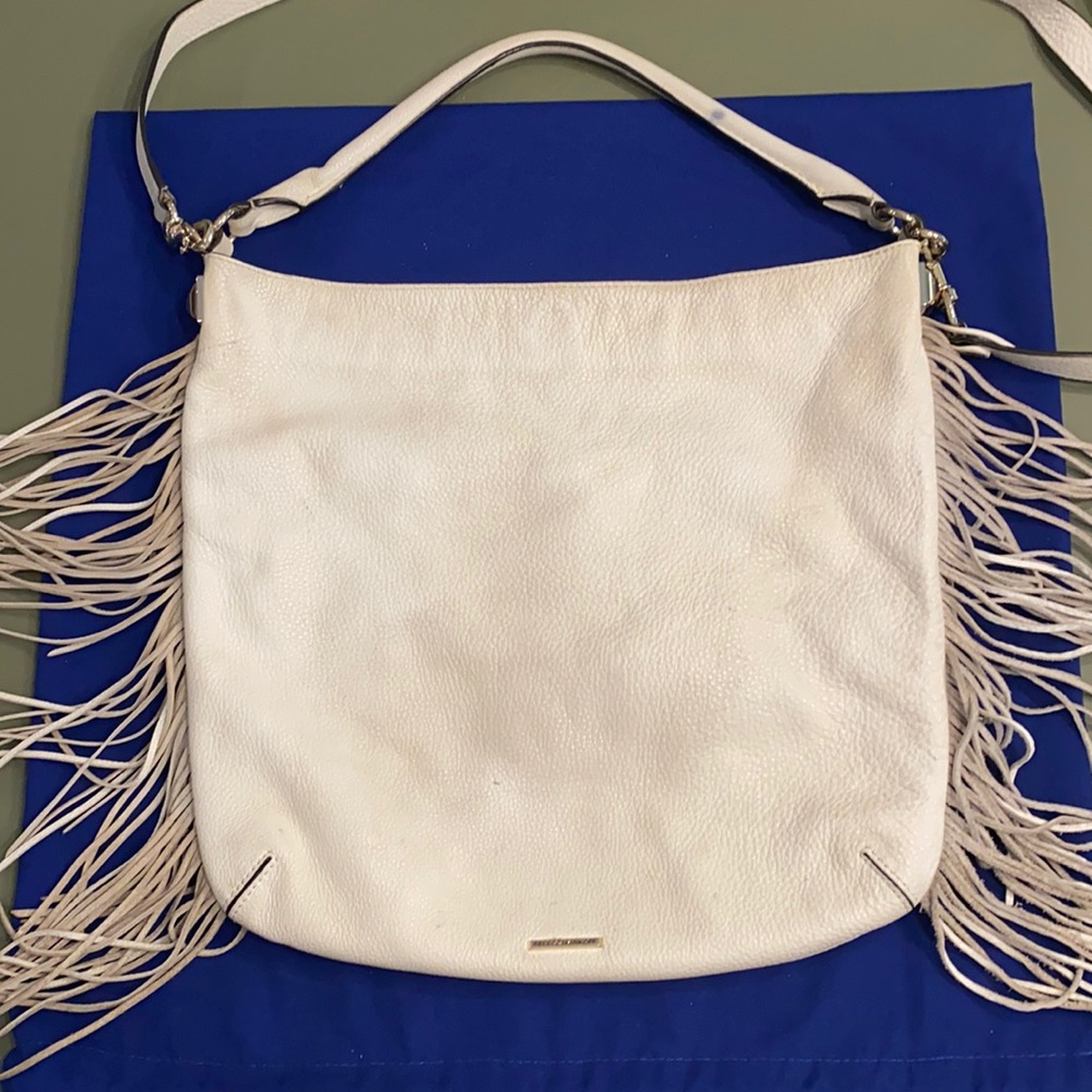 Rebecca Minkoff White Fringe Purse